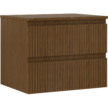 Mexen Rivel шкаф за баня с мивка 60 см с плот, 2 чекмеджета, орехова текстура - 91A20-06047-2-BFFC86 (91A20-06047-2-BFFC86)