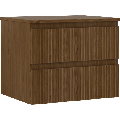 Mexen Rivel шкаф за баня с мивка 60 см с плот, 2 чекмеджета, орехова текстура - 91A20-06047-2-BFFC86 (91A20-06047-2-BFFC86)