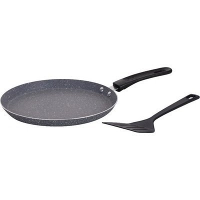 Voltz Тиган за палачинки с шпатула Oliver Voltz OV51322H26S, 26см, Мраморно покритие, Индукция, Сив (5V1322H26S)