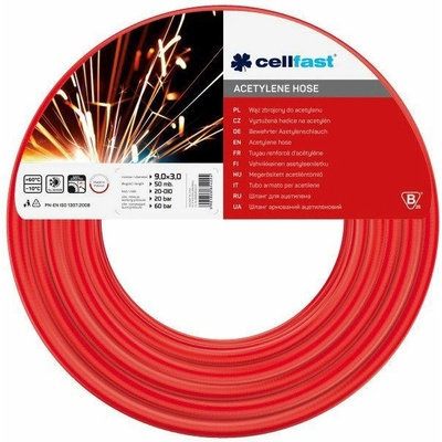 Cellfast 20-010, Acetylene 9,0x3,0 mm, L-50 m 52644