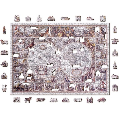 WOODEN CITY Dřevěné Mapa doby objevů 2v1 EKO 1010 dielov