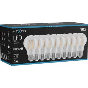 Mexen Vintis 10x LED нажежаема лампа E27, A60, 4W, 55 lm, оранжева - L150-E27-04XX-48x10 (L150-E27-04XX-48x10)