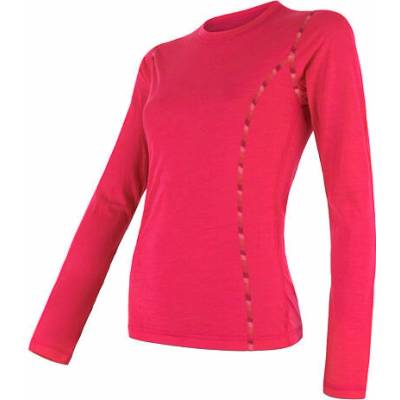 SENSOR MERINO AIR dámske tričko dl.rukáv magenta