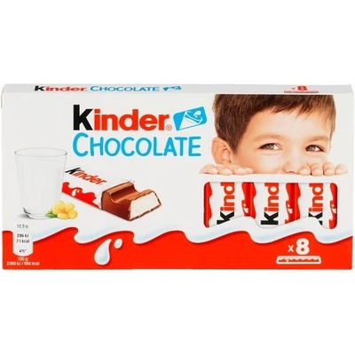 Kinder Chocolate tyčinky z mliečnej čokolády s mliečnou náplňou 8 ks 100 g