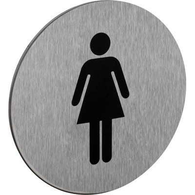 Walteco Symbol "WC-ženy", priemer 75mm, nerez, samolepka , 20870
