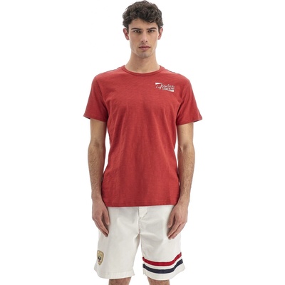 La Martina tričko Man T-Shirt S/S Slub Jersey červené