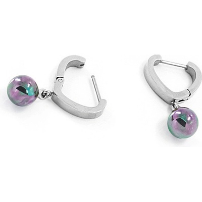 Foxette náušnice z chirurgické oceli Pearls of Darkness F-1123