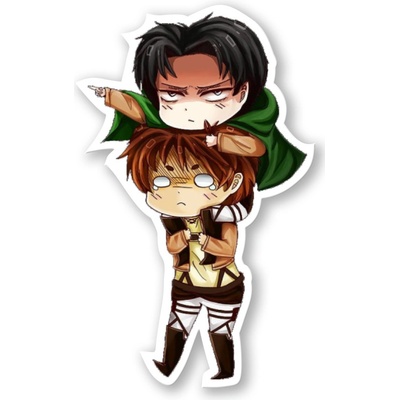 Attack on Titan Samolepka Levi & Eren