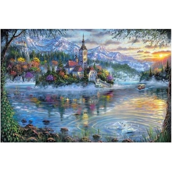 Norimpex - Puzzle Diamant painting: Castle on the island 30x40cm - 1 - 39 piese