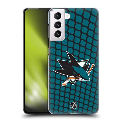 Pouzdro na mobil Samsung Galaxy S21 5G - HEAD CASE - Hokej NHL - San Jose Sharks - Znak v brance (Obal, kryt pro mobil Samsung Galaxy S21 5G - Hokejové týmy - San Jose Sharks - Logo v síti)