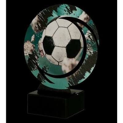 Kovová trofej s mramorovým podstavcem Fotbal