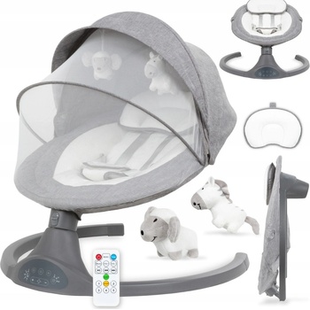 Kidwell Luxu elektrická houpačka Lehátko 2v1 tmavě Melange