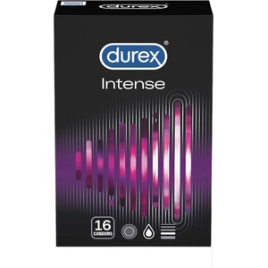 Durex Intense - оребрен и точков презерватив - 16 броя - lovesexshop