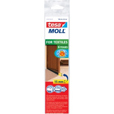 tesamoll® Kartáčová lišta pod dveře STANDARD, 1 m x 37 mm Barva: průhledná