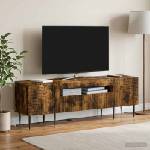 vidaXL LED телевизионен кабинет HAARLEM 153 x 35 x 43 см Опушен дъб (896910)