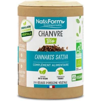 Nat&Form Био конопено семе, 295 mg, 200 капсули, Nat&Form (026338 (CHANVBIO))