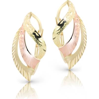 Cutie Jewellery - gold Zlaté ručně porývané náušnice M418