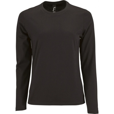 SOĽS Imperial Lsl Dámske tričko dlhý rukáv SL02075 Deep black
