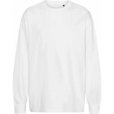Tiger cotton by Neutral pánské oversize tričko s dlouhými rukávy bílá