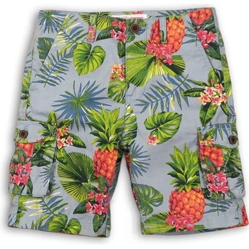 Minoti kraťasy chlapecké lněné Lizard 5 hnědá