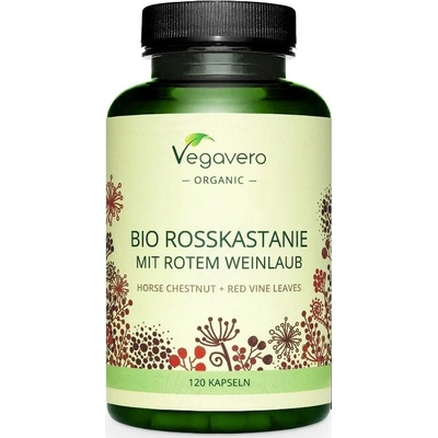 Vegavero Bio Rosskastanie mit rotem Weinlaub, 120 капсули, Vegavero