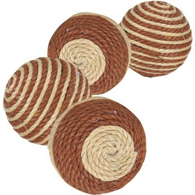 Trixie pletený míč pro kočky hňedá béžová 4,5 cm