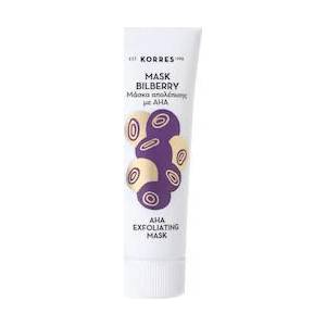 KORRES Активна маска за интензивно ексфолиране и блясък с AHA. , Korres Mask Bilberry , 18ml