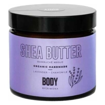 Body By Simona LEVANDULE Organické ručně vyráběné bambucké máslo s heřmánkem 250 ml