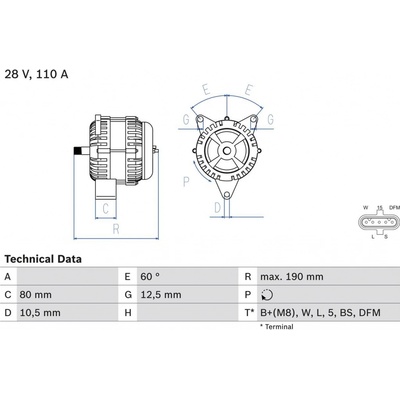 Alternátor BOSCH 0 986 046 590