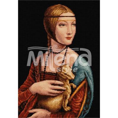 Milena Style Дамата с хермелина - гоблен със схема