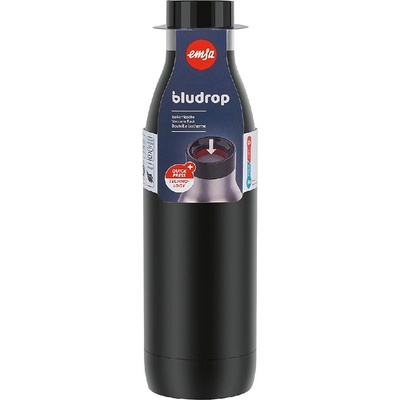 Emsa Bludrop Color Láhev na pití nerezová ocel černá 700 ml