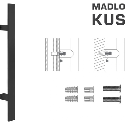 MPkovania FT - MADLO kód K41S 40x10 mm SP ks Rozteč madla: 600 mm, Rozmer profilu madla: 40x10 mm, Dĺžka: 800 mm
