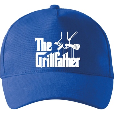 The Grillfather so zahnutým šiltom a látkovou sponou Kráľovská modrá