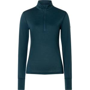 super. natural Дамско мериносово термобельо super. natural Women's Tundra 175 Quarter Zip Longsleeve - Blueberry - размер XL (114-2946-0115)