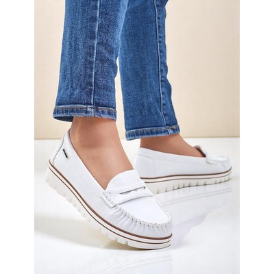 Resti Women's eco suede moccasins Bellisse bílá