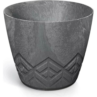 PROSPERPLAST Květináč ARECO BETON EFFECT marengo 11,9 cm