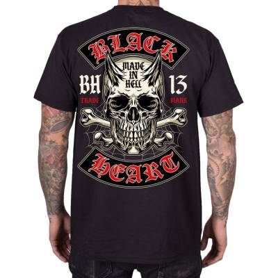 Black heart мъжка тениска с щампа BLACK HEART - PAY MAN - Black - 18304