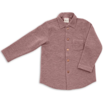 Engel Детско вълнено яке Engel Kids' Shirt - Rose Melange - размер 152 (EU) (703-5395-0214)