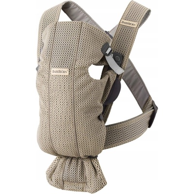 BabyBjörn pro miminka Mini síťka 3D šedo-béžová
