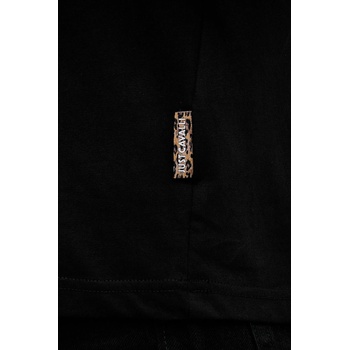 Just Cavalli Памучна тениска Just Cavalli в черно с изчистен дизайн 79OAHT06 CJ500 (79OAHT06.CJ500)