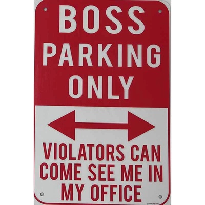 Ceduľa Boss Parking Only