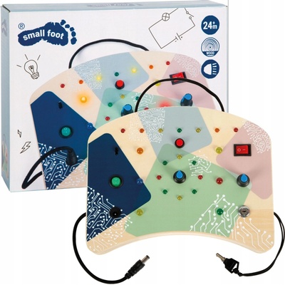 small foot Motorická deska s LED světly a vypínači