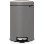 Brabantia Кош за смет с педал Brabantia NewIcon 12L, Mineral Concrete Grey (1001090) - topmarket