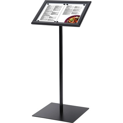 Jansen Display Černý Menuboard s vitrínou 2xA4 505 x 1125 mm