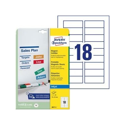 AZ Magnetické popisovacie štítky Avery 78mm x 28m