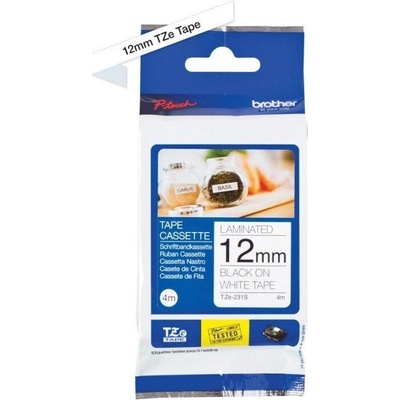 BROTHER TZE-231S černá/bílá 12 mm TZE231S2 – Zboží Dáma