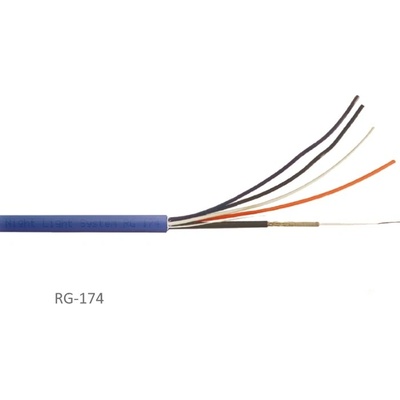koaxiálny kábel RG-174, 50 Ohm,4x0,50mm, medené jadro