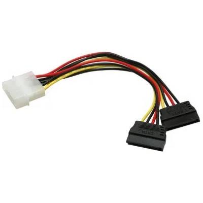 OEM Molex Power 4pin - 2 SATA Power M/F захранващ кабел XFYKAB52SATA (XFYKAB52SATA)