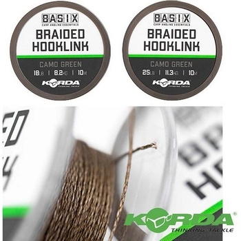 Korda Šnúra Basix Braided Hooklink Camo Green 10m 18lb