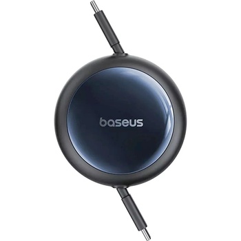 Baseus Разтягащ се USB-C към USB-C кабел - Baseus Nomos Retractable USB-C to USB-C Cable 100W (черен) (150 см) (P10370900123-00)